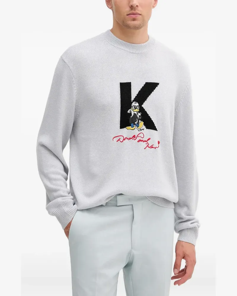 Karl Lagerfeld Bestickter Pullover - Grau Grau