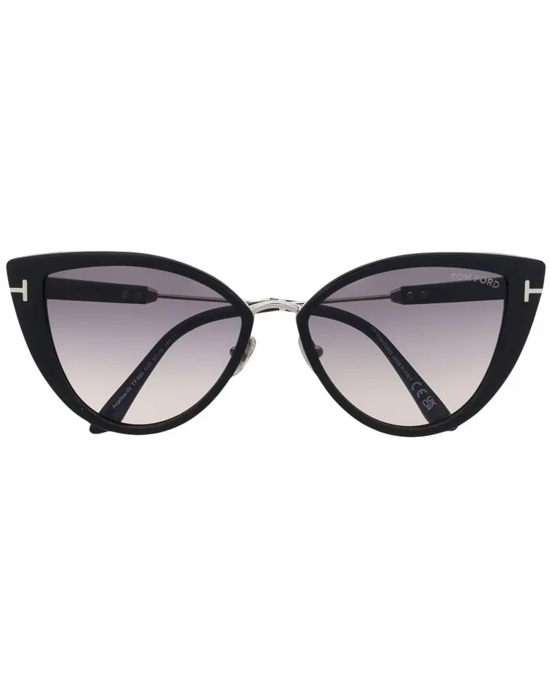 Tom Ford Sonnenbrille im Cat-Eye-Design - Schwarz Schwarz