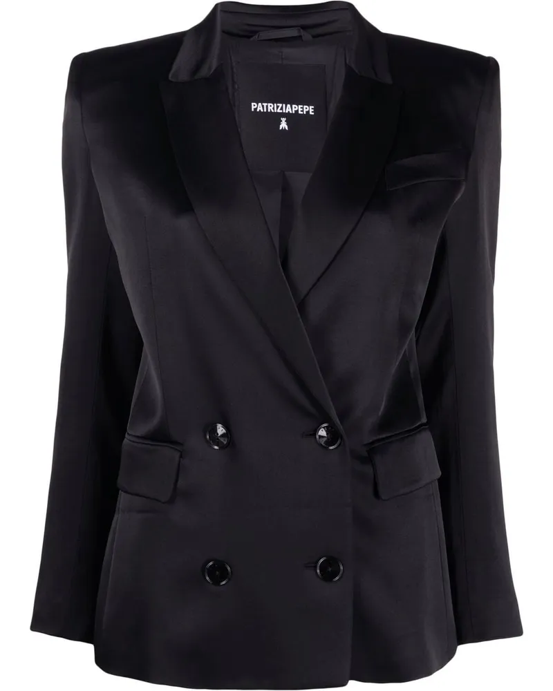 Patrizia Pepe Doppelreihiger Blazer Schwarz