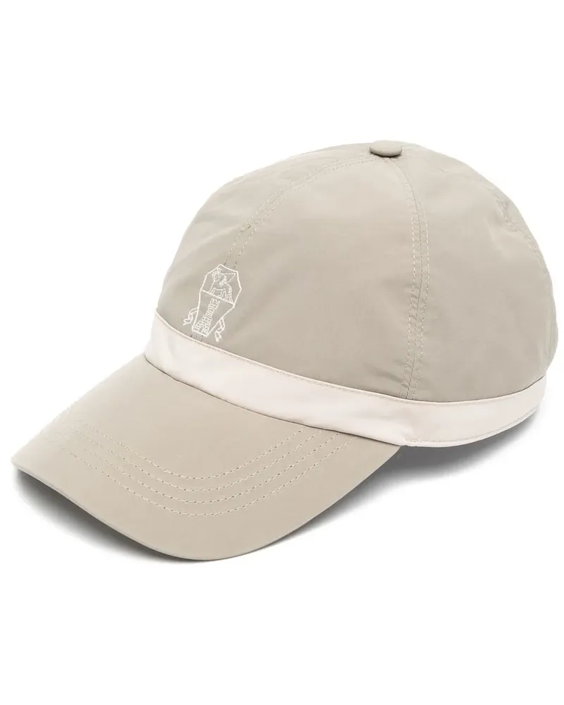 Brunello Cucinelli Baseballkappe mit Logo-Stickerei - Grün Grün