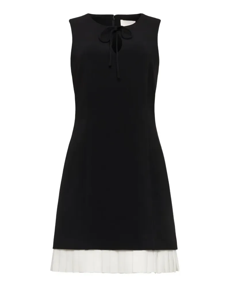 Cinq à Sept Deidra pleated-hem tie-neck dress - Schwarz Schwarz