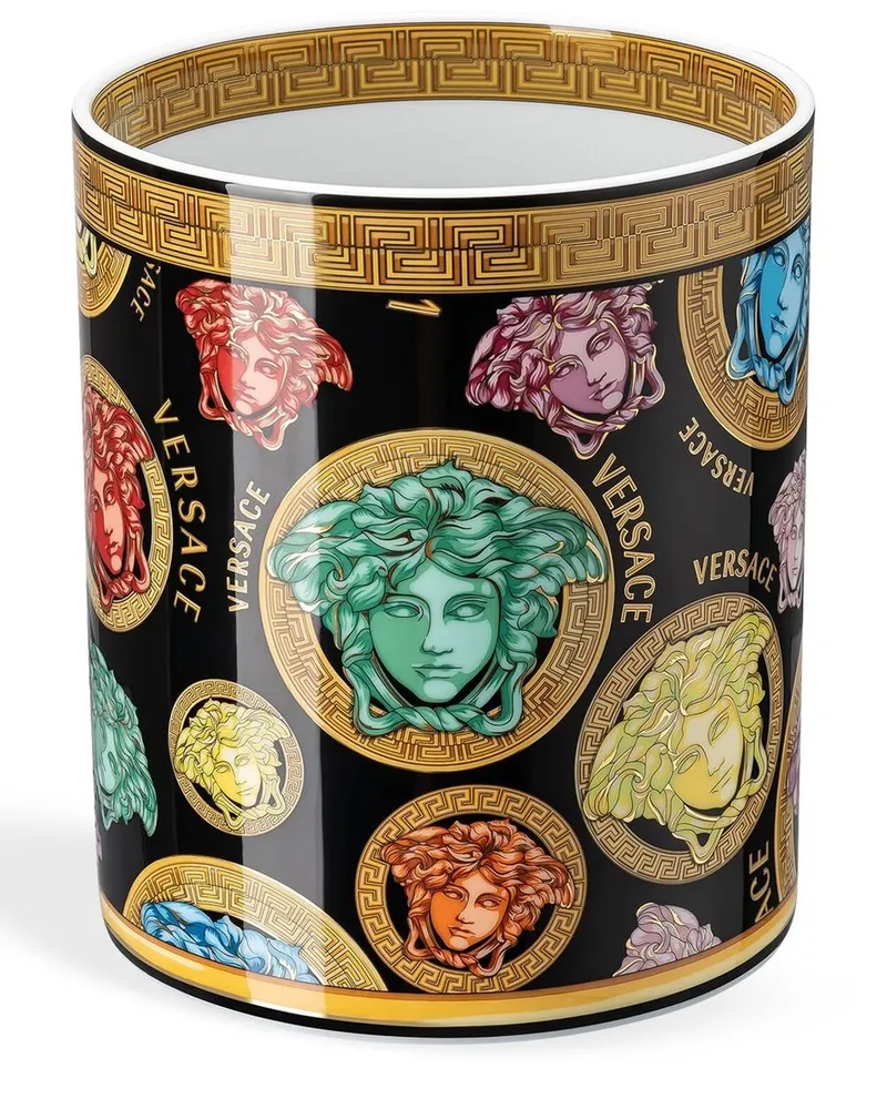Versace Medusa Amplified Vase - Schwarz Schwarz