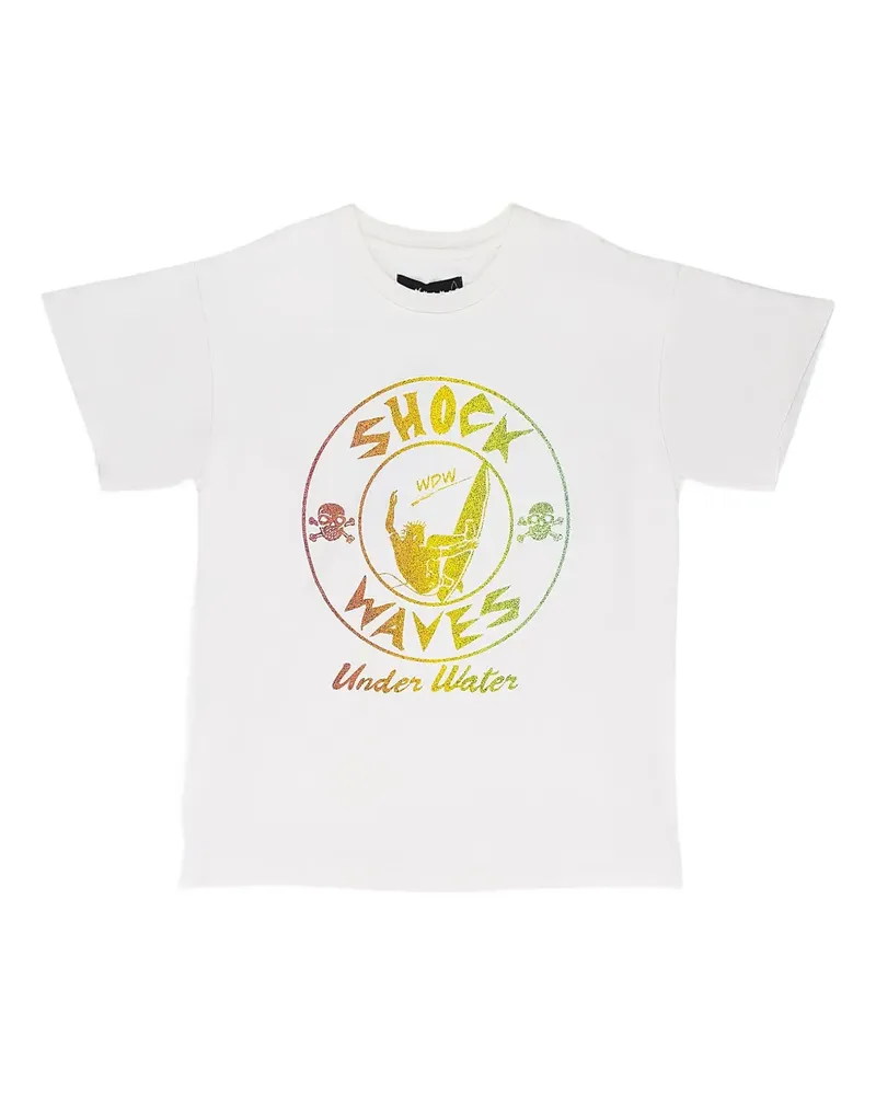 WHO DECIDES WAR shock waves jersey t-shirt - Weiß Weiß