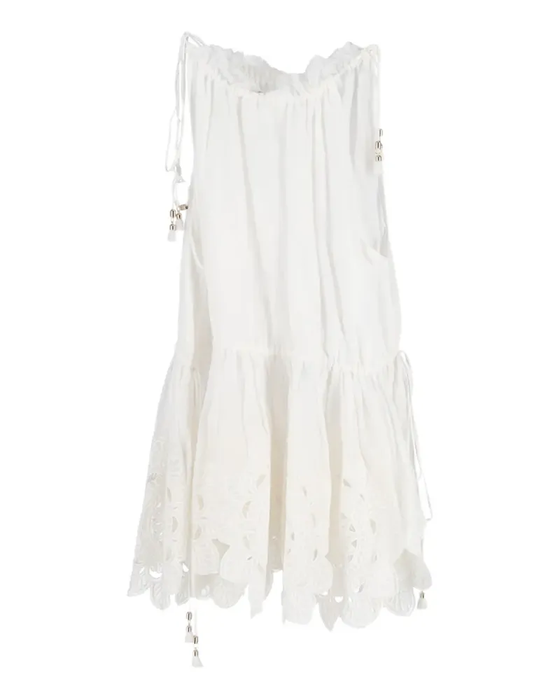 Zimmermann Top mit Wellensaum - Weiß Weiß