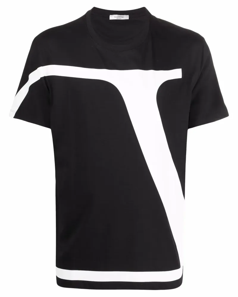 Valentino Garavani T-Shirt mit VLogo Signature-Print - Schwarz Schwarz