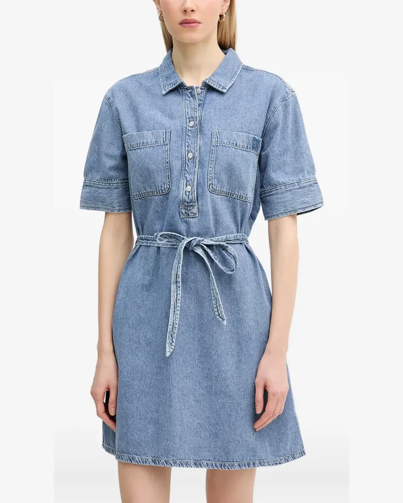 DKNY belted denim mini dress - Blau Blau