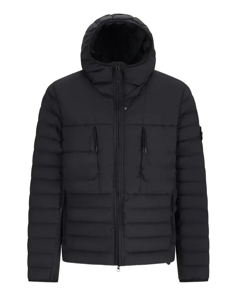 Stone Island 4100107 nahtlose Tunnel tc Daunenjacke aus Nylon - Schwarz Schwarz