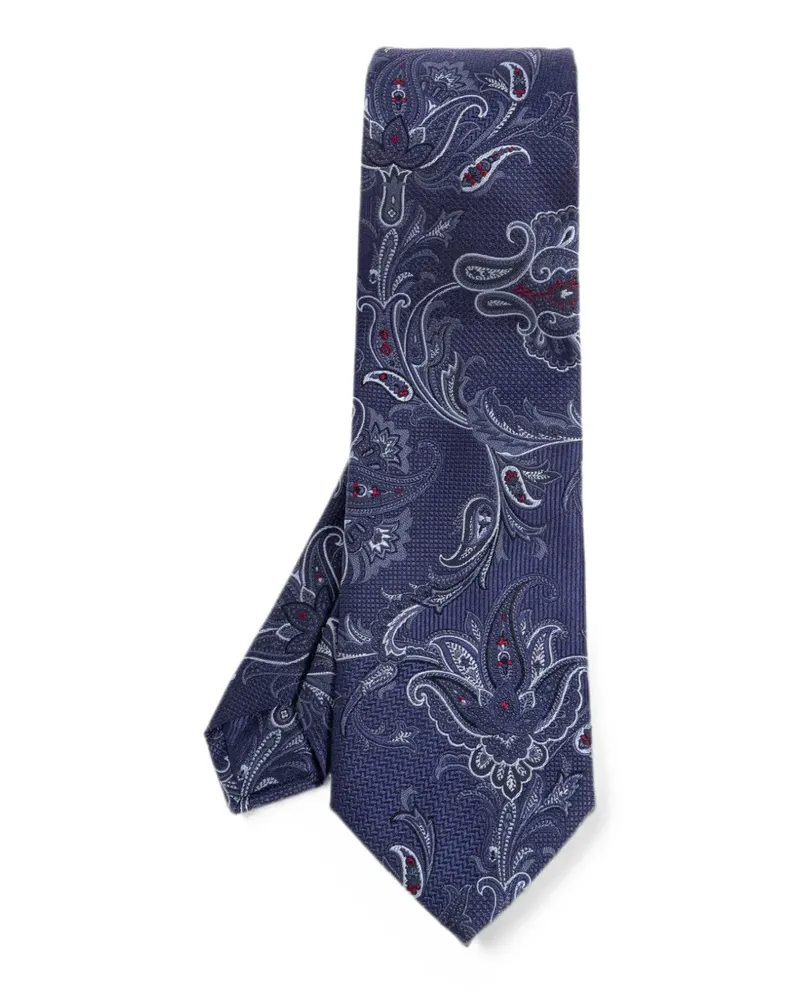 Etro paisley silk tie - Blau Blau