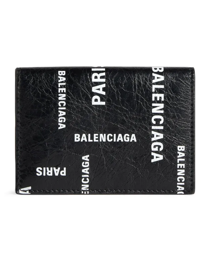 Balenciaga Portemonnaie mit Logo-Print - Schwarz Schwarz