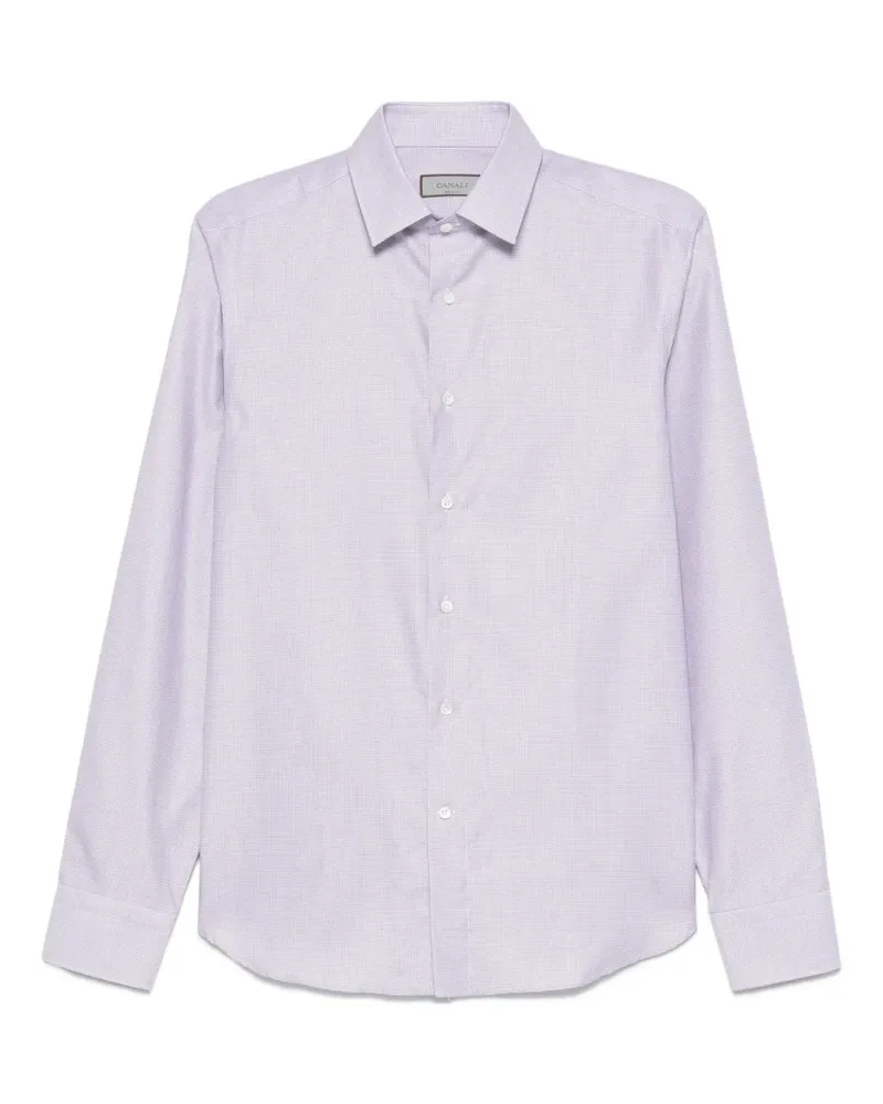 Canali Klassisches Hemd - Violett Violett