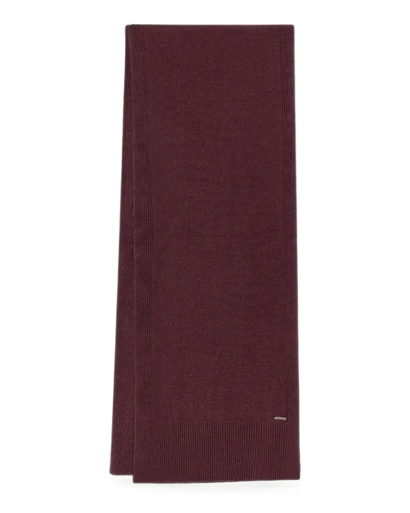 Paul & Shark ribbed-trim scarf - Rot Rot