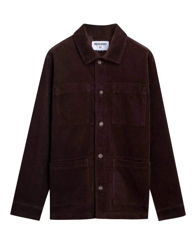 Sebago Cordjacke mit Knopfleiste - Braun Braun