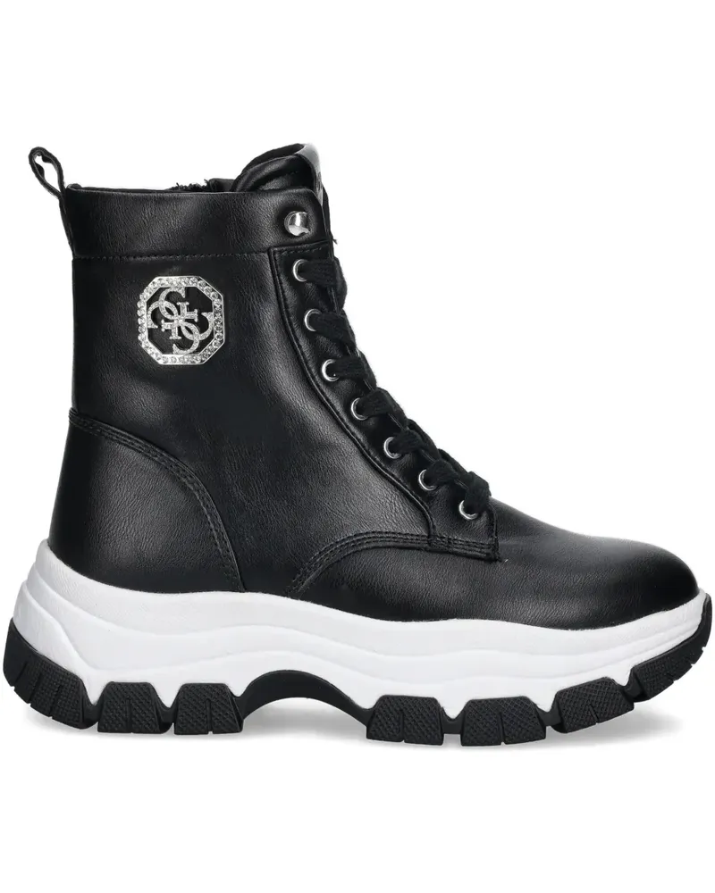 Guess Benzon logo-plaque high-top sneakers - Schwarz Schwarz