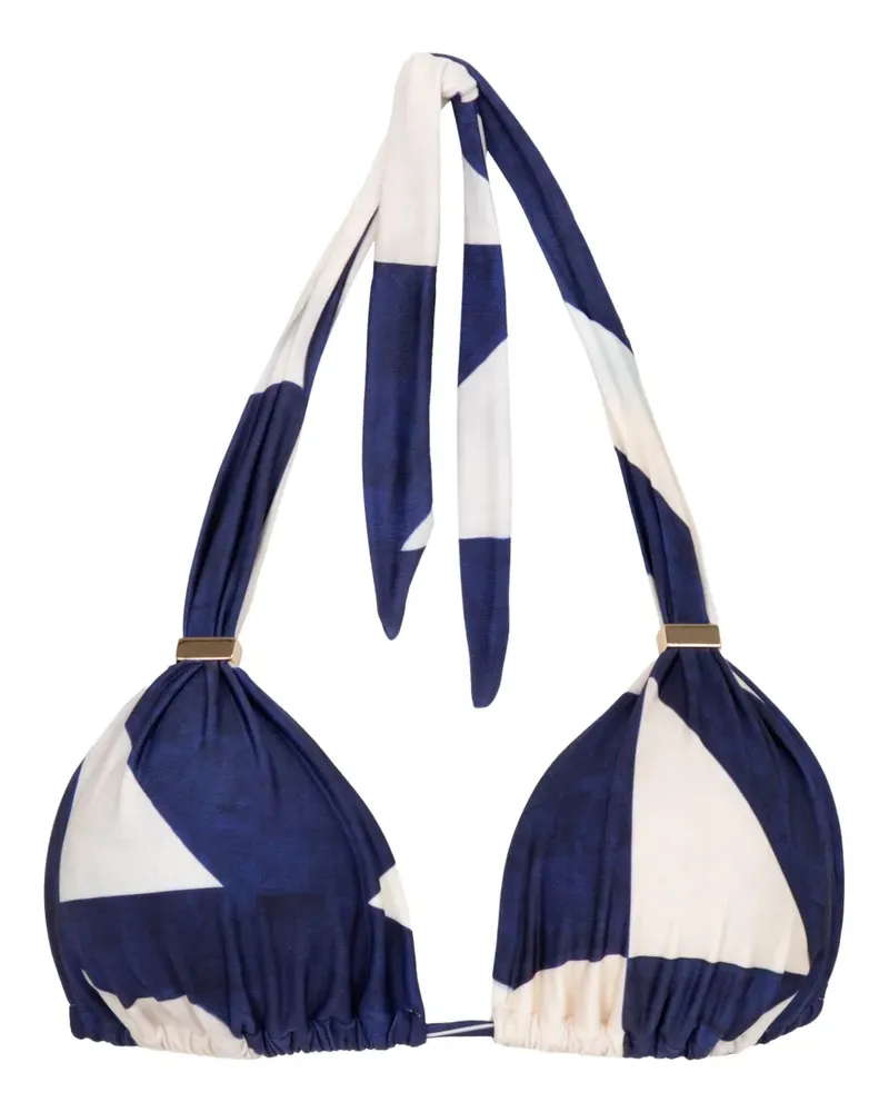 Lenny Niemeyer Neckholder-Bikinioberteil mit durchgehendem Print - Weiß Weiß