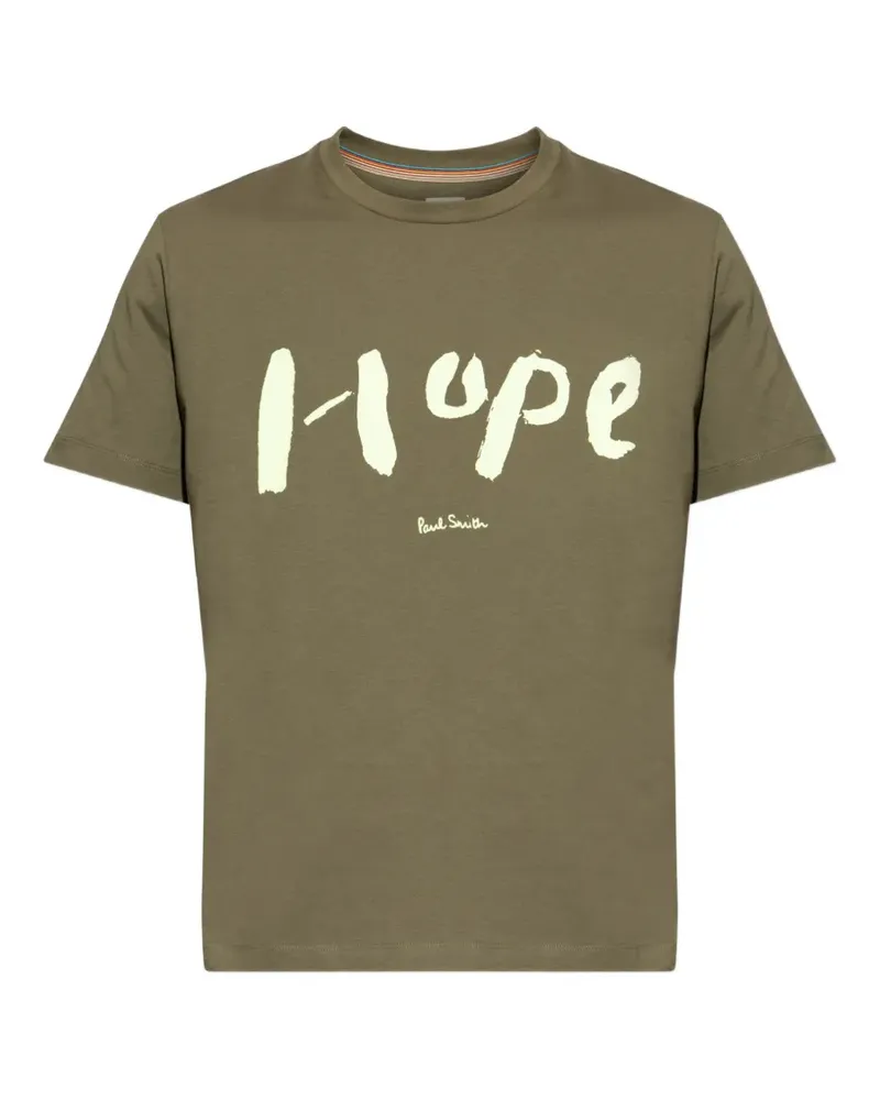 Paul Smith slogan-print T-shirt - Grün Grün