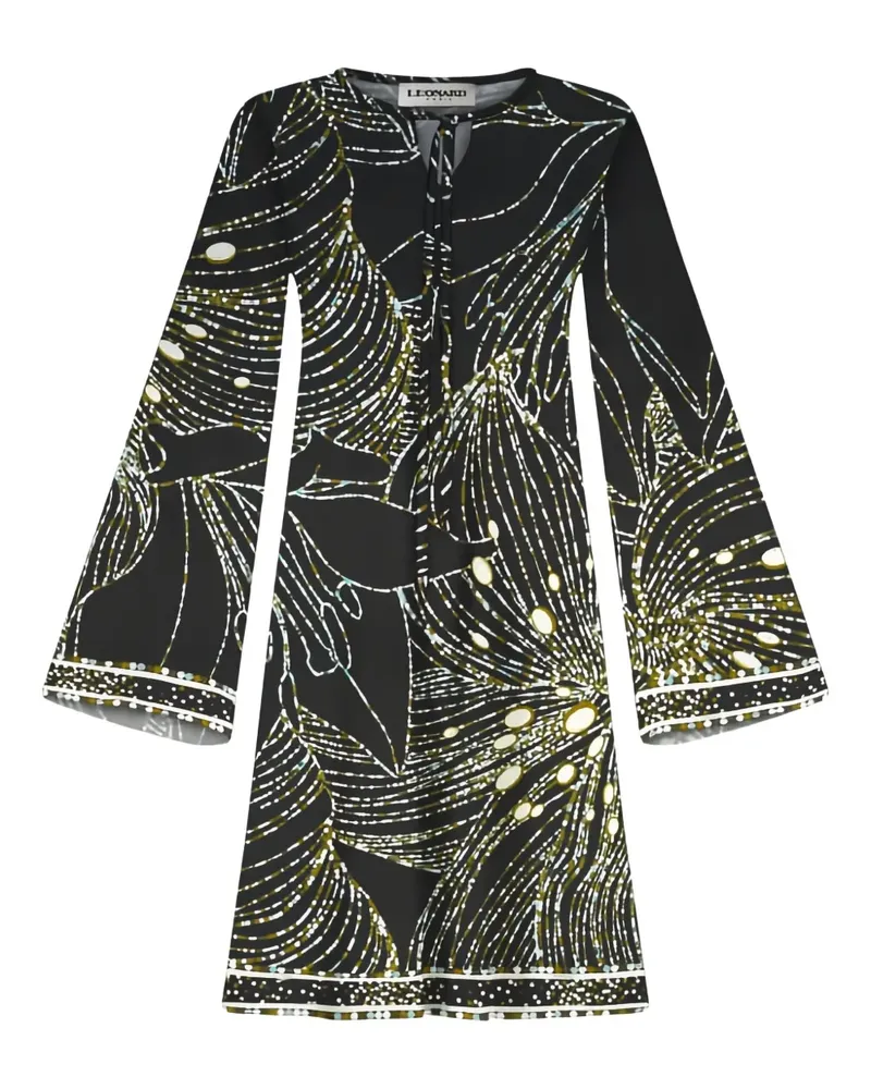 Leonard Paris Gavotsk floral mini dress - Schwarz Schwarz