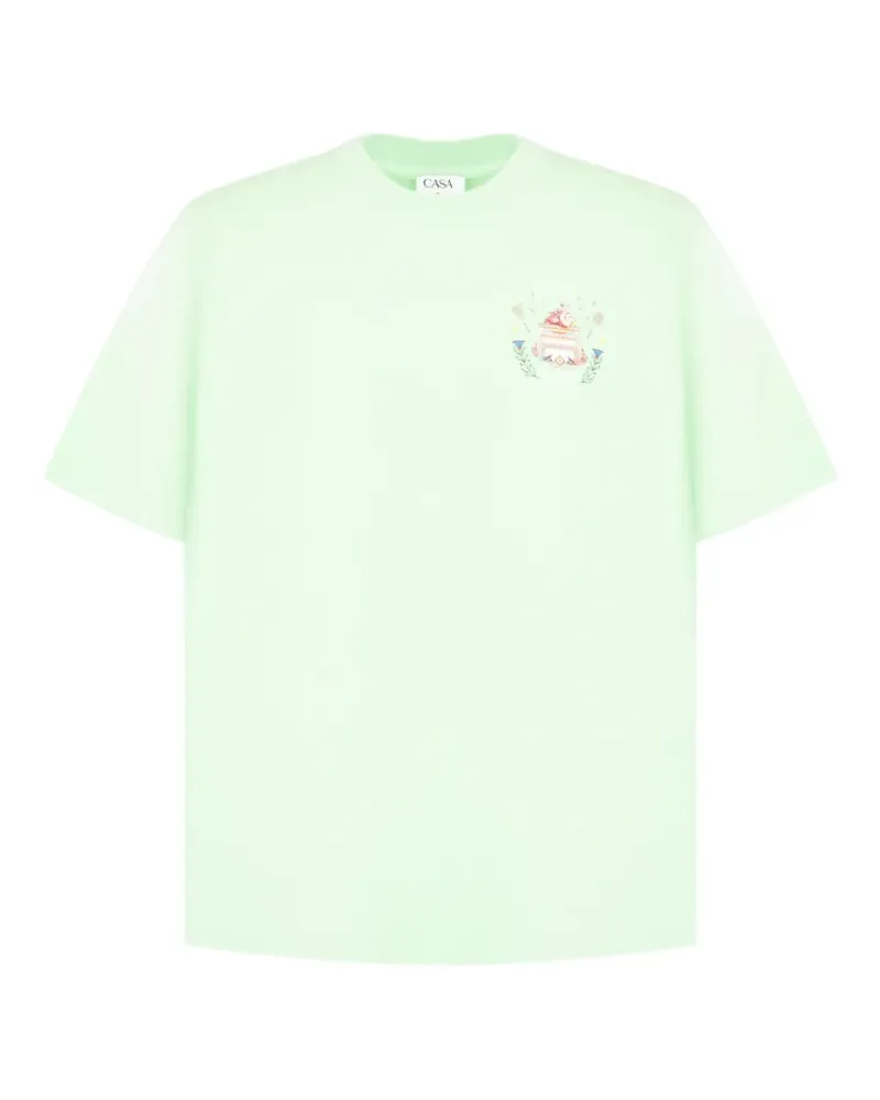 Casablanca Paris T-Shirt mit grafischem Print - Grün Grün