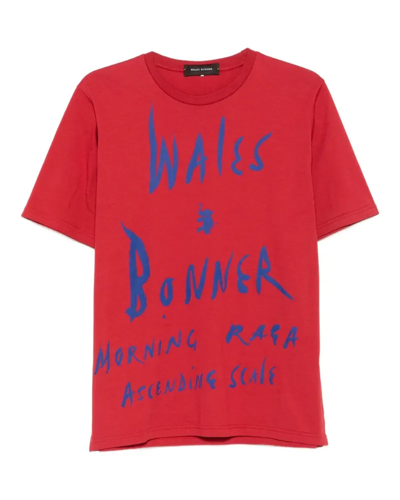 Wales Bonner T-Shirt mit Logo-Print - Rot Rot