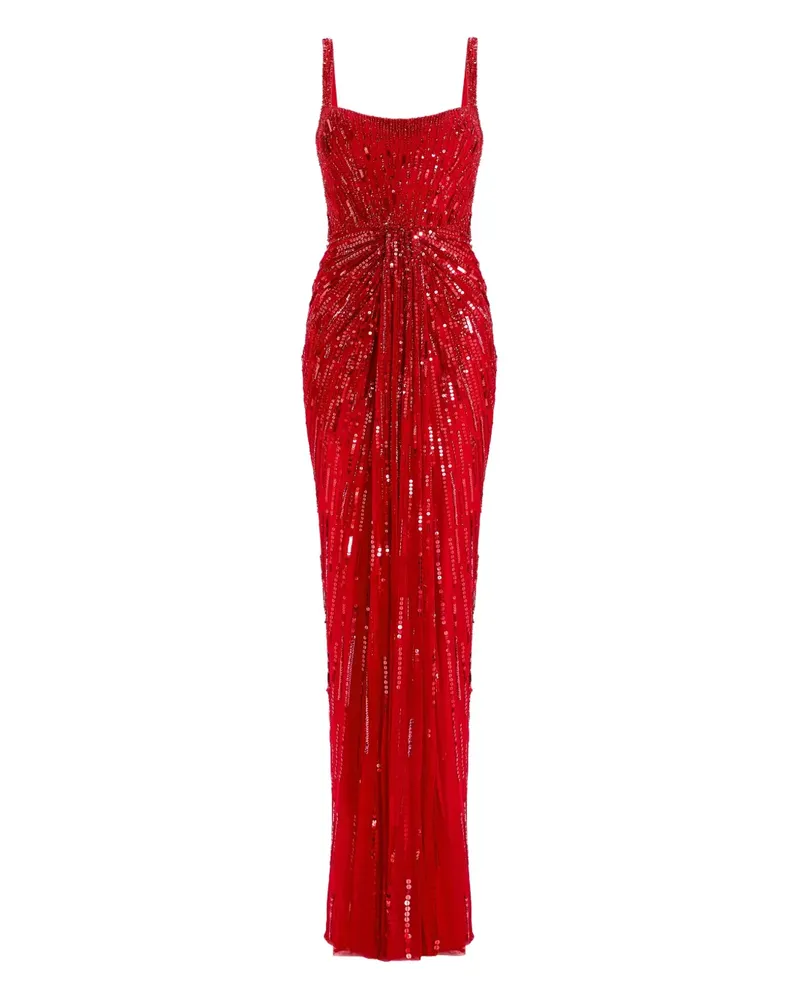 Jenny Packham Chrissy Kleid mit Pailletten - Rot Rot