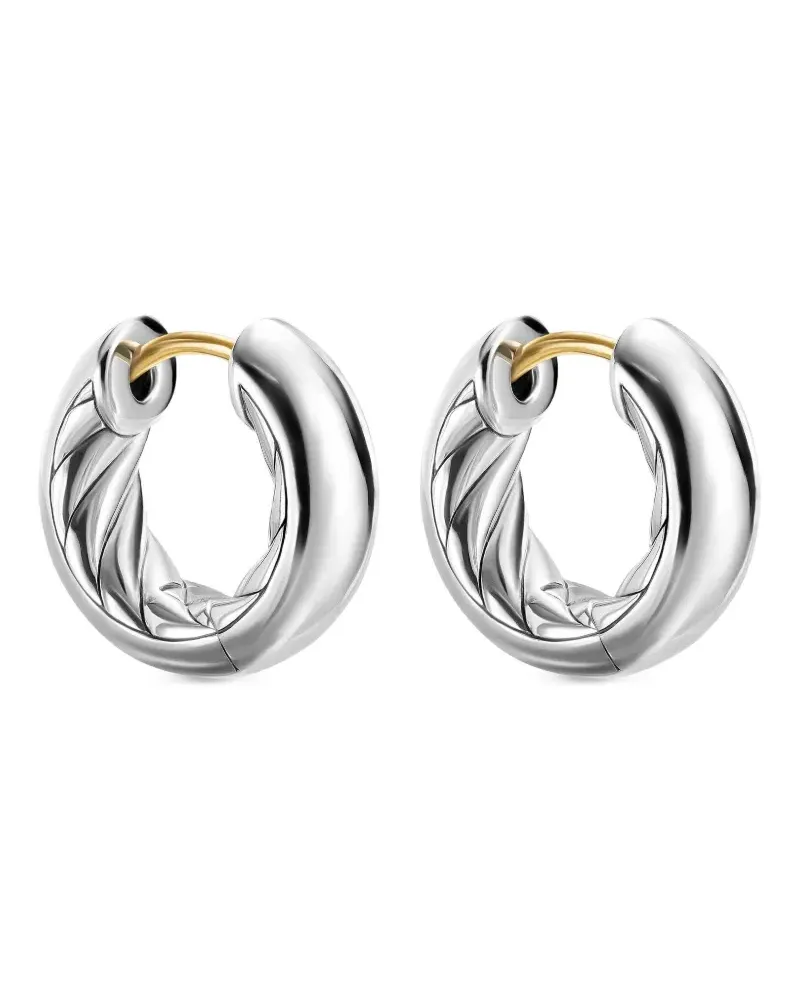 David Yurman DY Mercer Micro Sterlingsilber-Creolen (13,4mm Silber