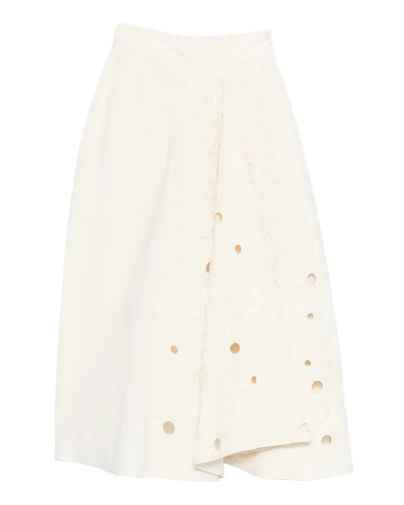 Gentry Portofino appliqué midi skirt - Nude Nude