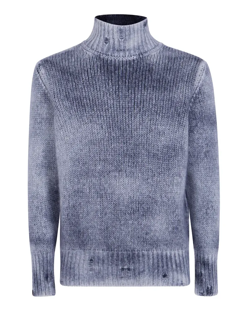 Avant Toi Rollkragenpullover im Distressed-Look - Grau Grau