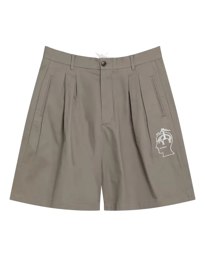 Brain Dead Brooks Brothers Chino-Shorts mit Falten - Nude Nude