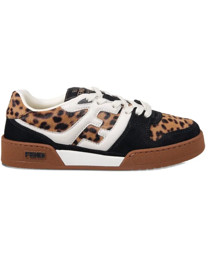 Fendi leopard-print sneakers - Braun Braun