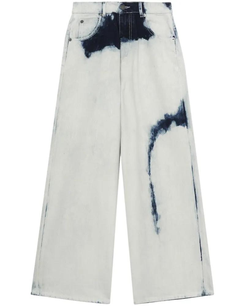 Charles Jeffrey Loverboy Wide-Leg-Jeans mit Bleach-Effekt - Weiß Weiß