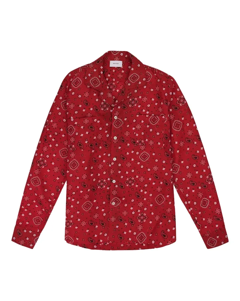 RHUDE bandana-print long-sleeve shirt - Rot Rot