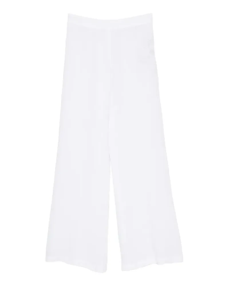 120% Lino wide-leg trousers - Weiß Weiß