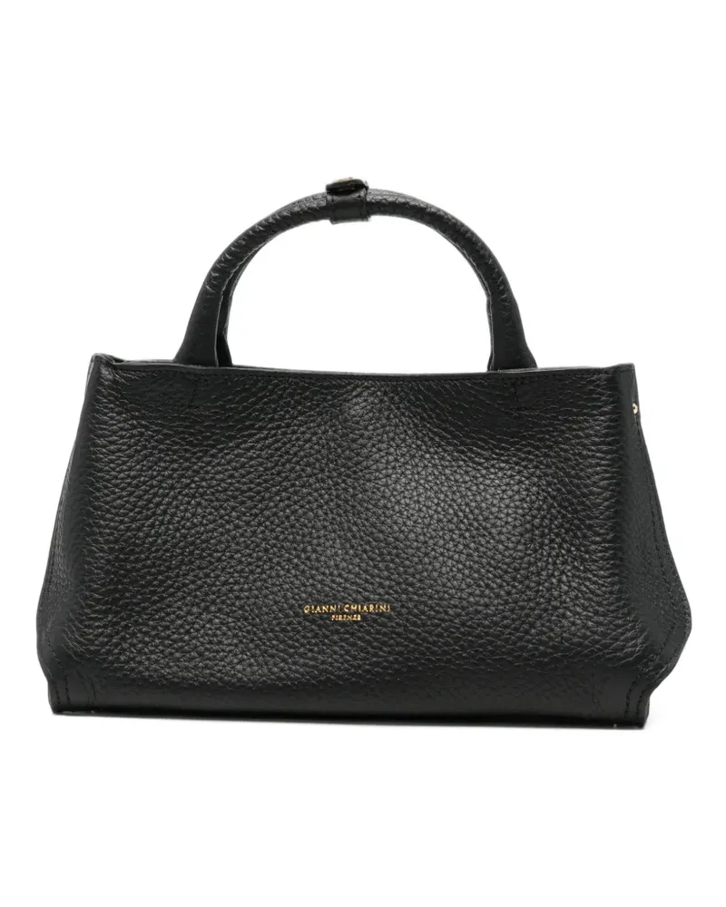 Gianni Chiarini Amal Tote Bag aus gekörntem Leder - Schwarz Schwarz