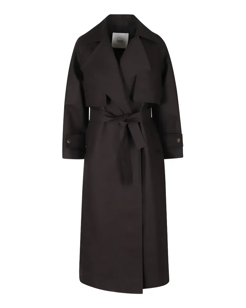 Hevò Margherita belted trench coat - Braun Braun