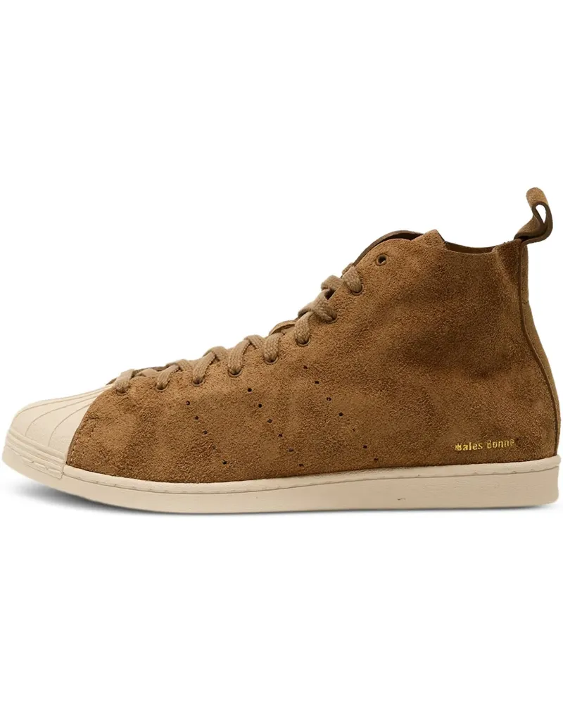 adidas x Wales Bonner Superstar High-Top-Sneakers aus Wildleder - Braun Braun