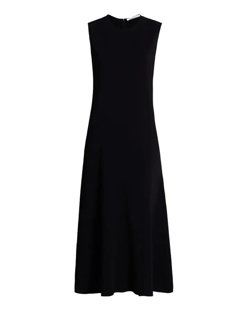 Another Tomorrow Ärmelloses Kleid mit Schlitz - Schwarz Schwarz