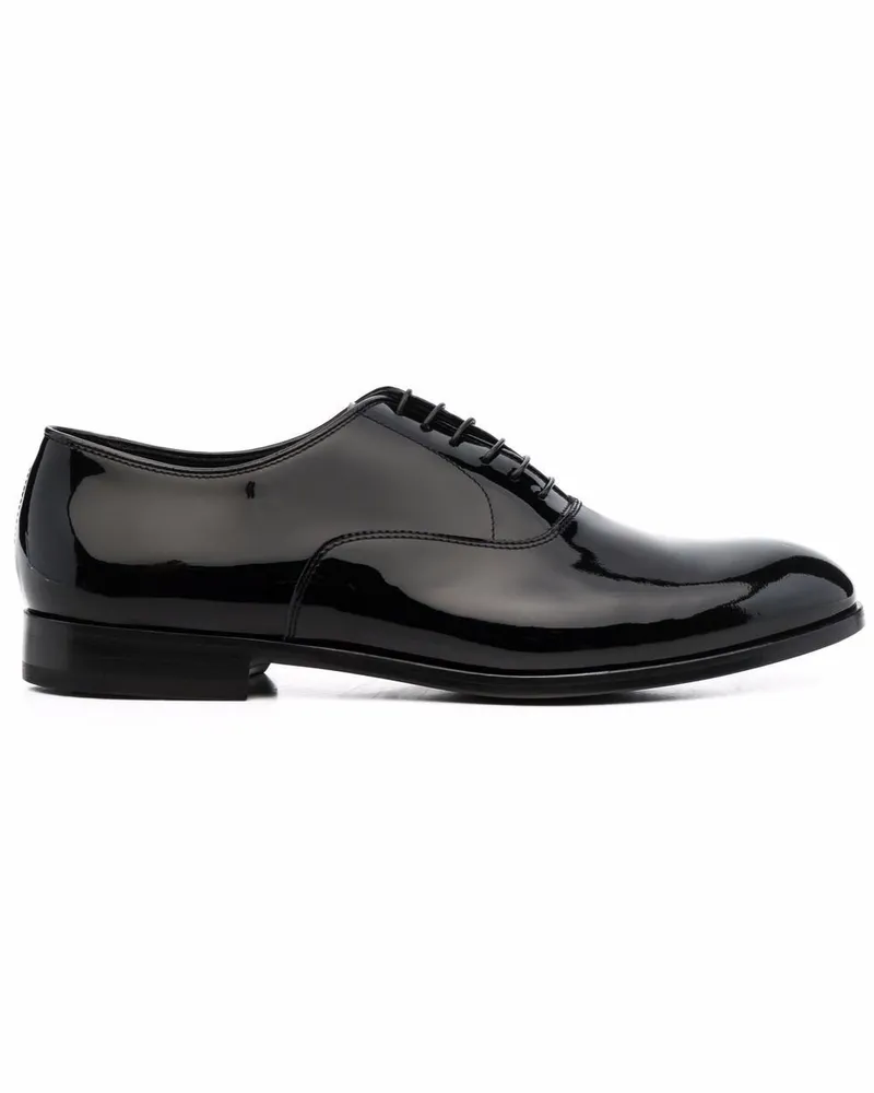 Doucal´s Schnürschuhe aus Lackleder - Schwarz Schwarz