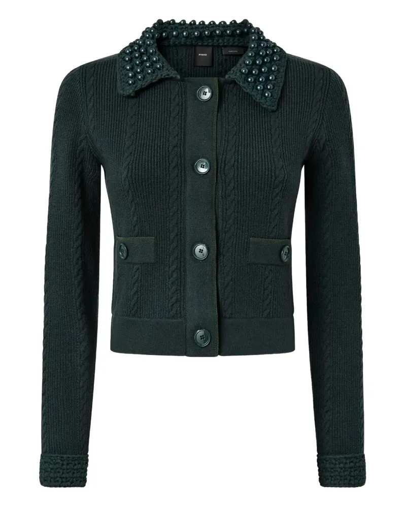 Pinko Cardigan mit Zopfmuster - Grün Grün