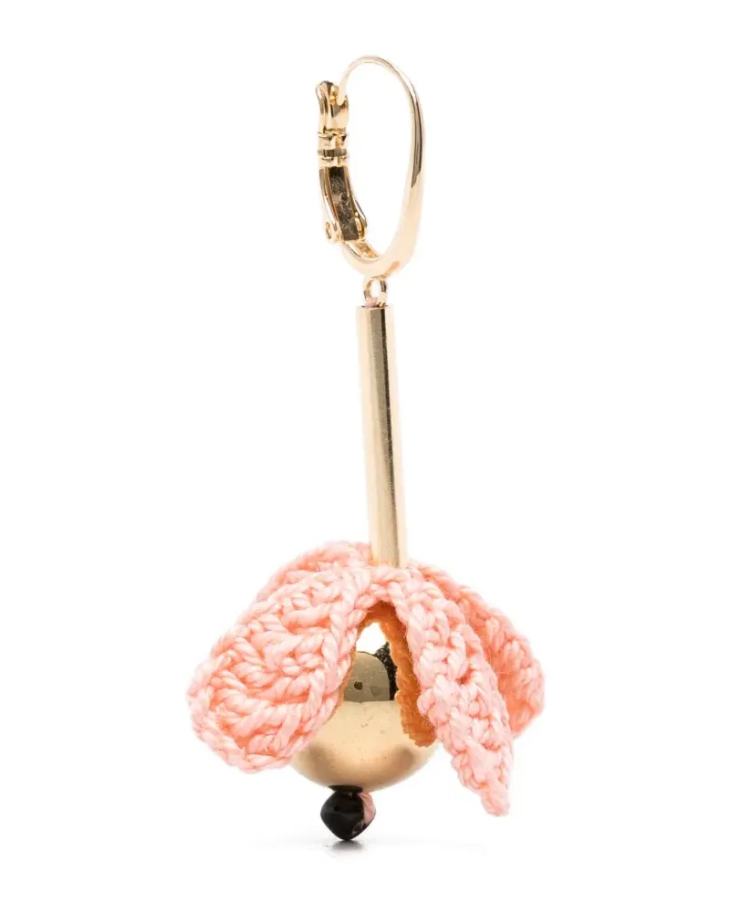 La DoubleJ Bouquet Drop crochet-flower drop earrings - Gold Gold