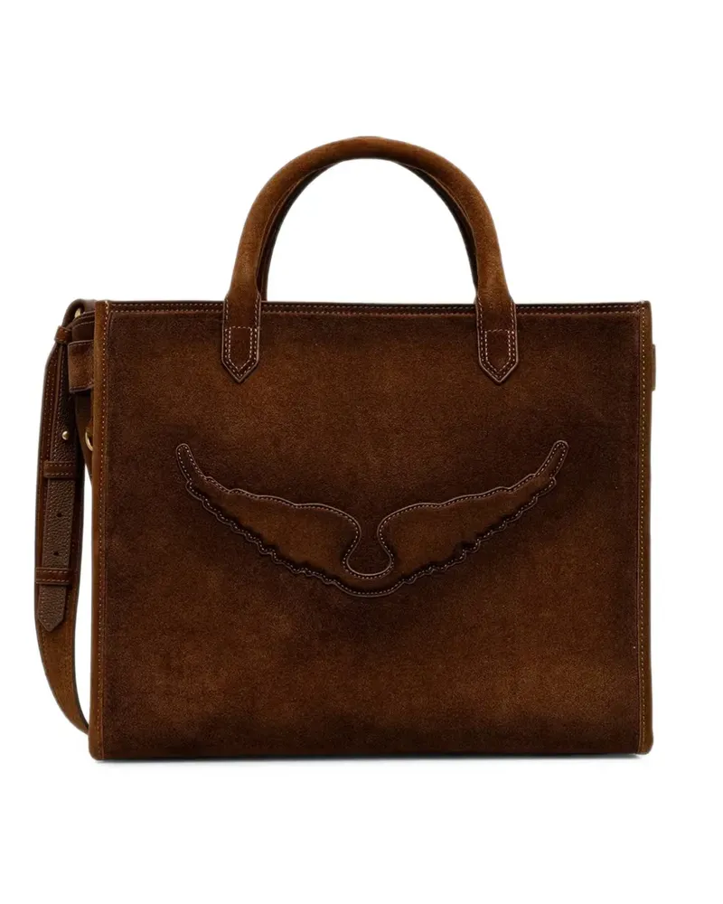 Zadig & Voltaire Tote Bag mit Flügel-Patch - Braun Braun