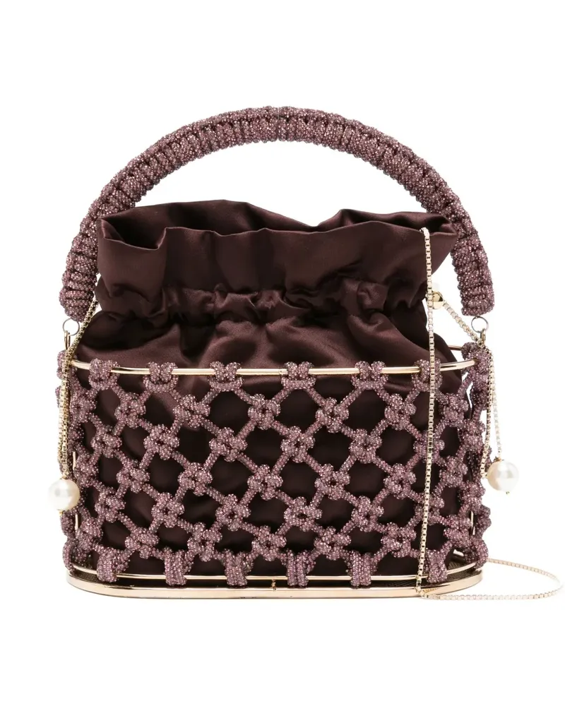 Rosantica mini Holli Nodi beaded-embellished bucket bag Rosa