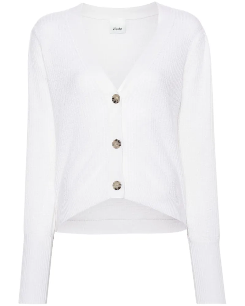 ALLUDE Kaschmircardigan mit langen Ärmeln - Nude Nude