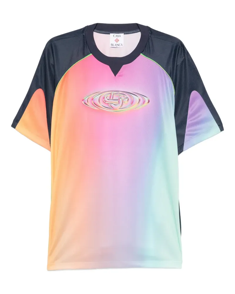 Casablanca Paris short-sleeve football top - Rosa Rosa