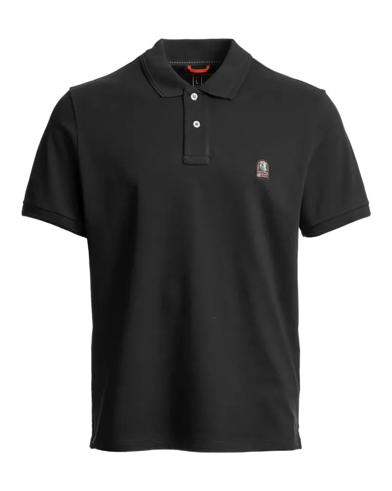 Parajumpers Poloshirt mit Logo-Patch - Schwarz Schwarz