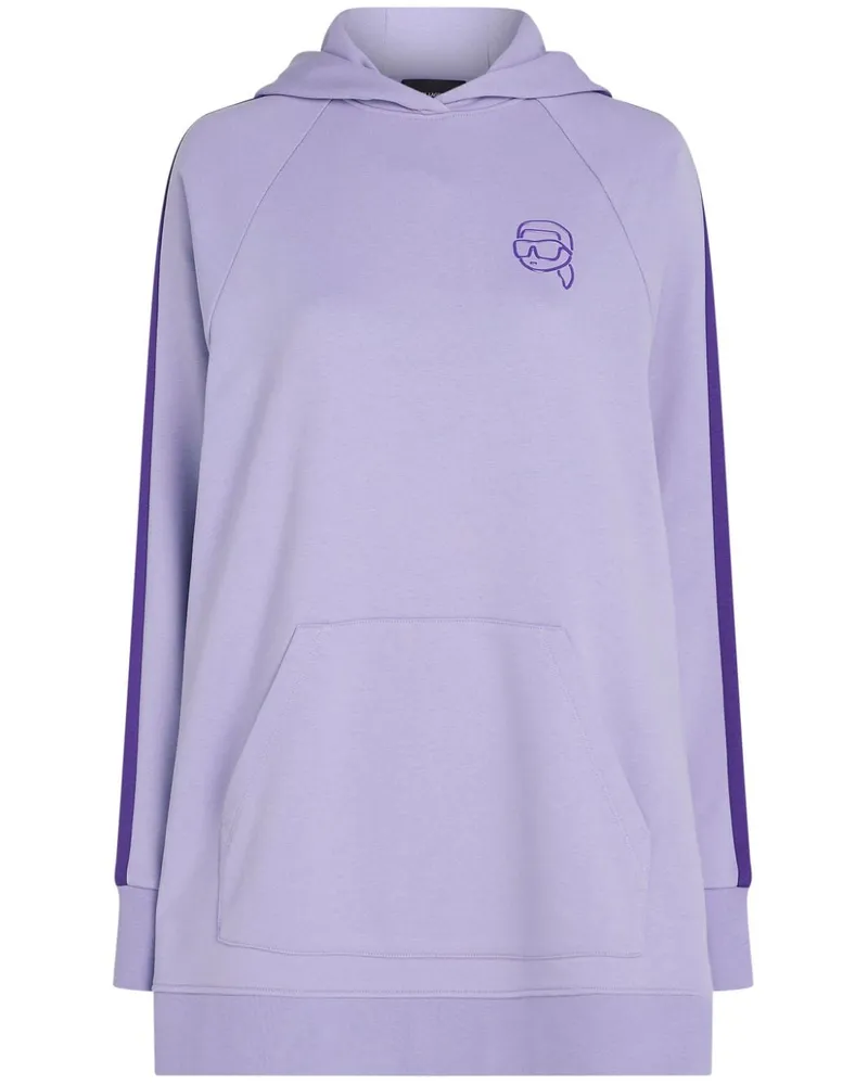 Karl Lagerfeld Ikon Hoodie in Colour-Block-Optik - Violett Violett
