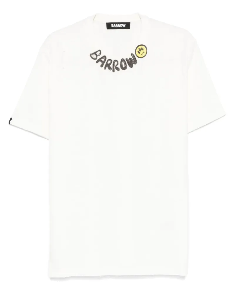 BARROW T-Shirt mit Logo-Print - Weiß Weiß