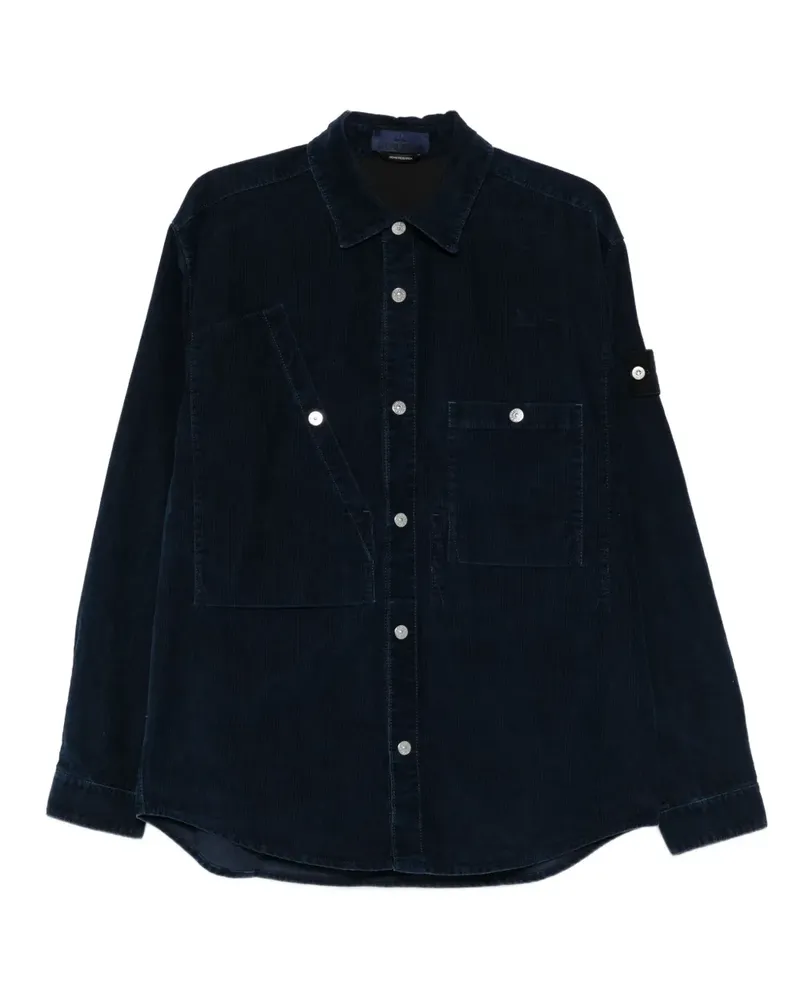 Stone Island Cardjacke mit Kompass-Badge - Blau Blau