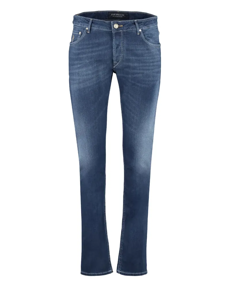 Hand Picked Jeans mit 5 Taschen - Blau Blau