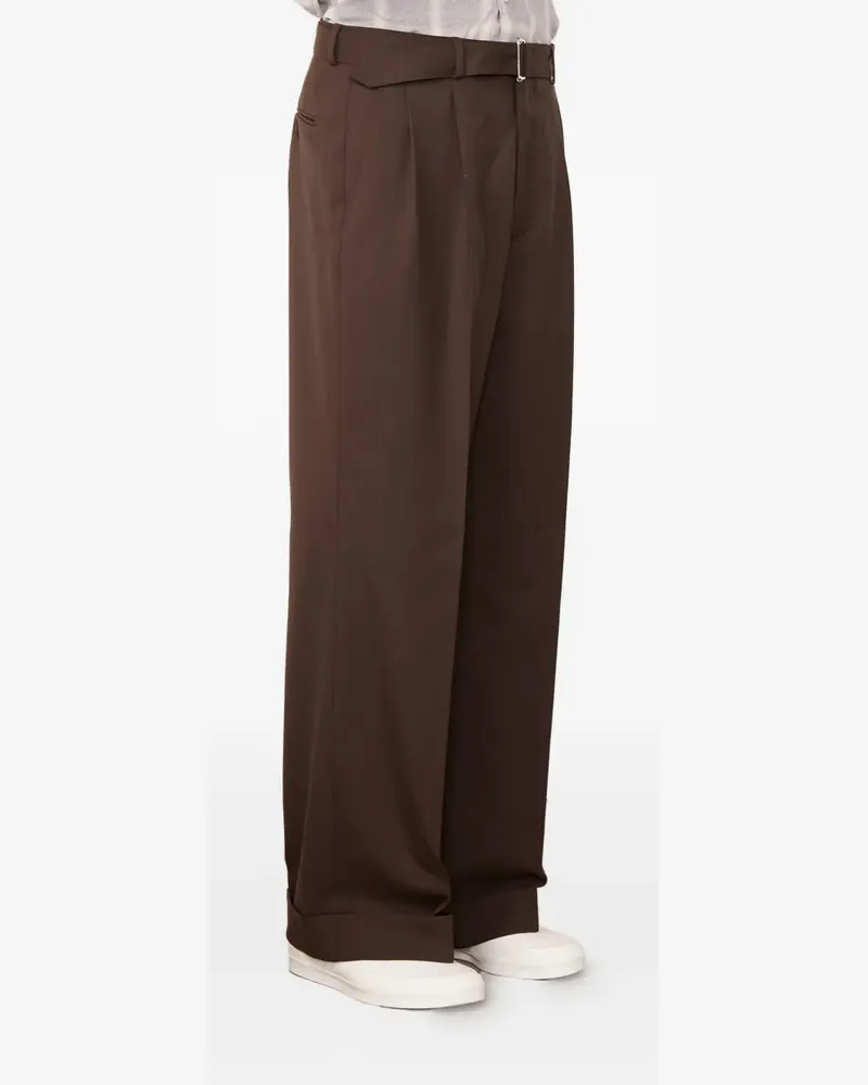 Officine Generale Evans Hose mit Falten - Braun Braun