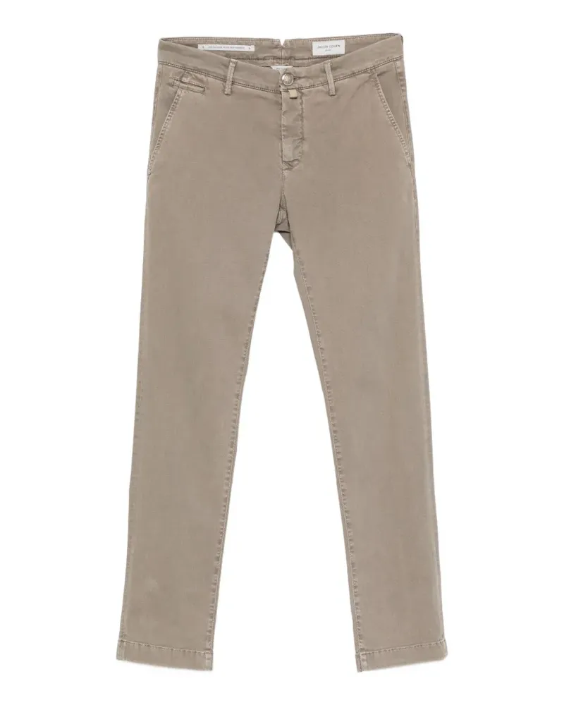 Jacob Cohën Bobby logo-patch trousers - Nude Nude