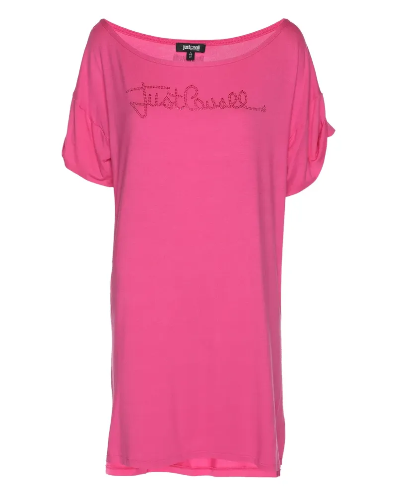 Just Cavalli Jerseyoberteil mit Logo - Rosa Rosa
